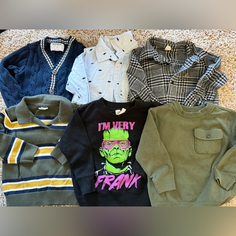 Old Navy/Gap Kids Bundle of Swrater, Button Downs, Sweatshirt